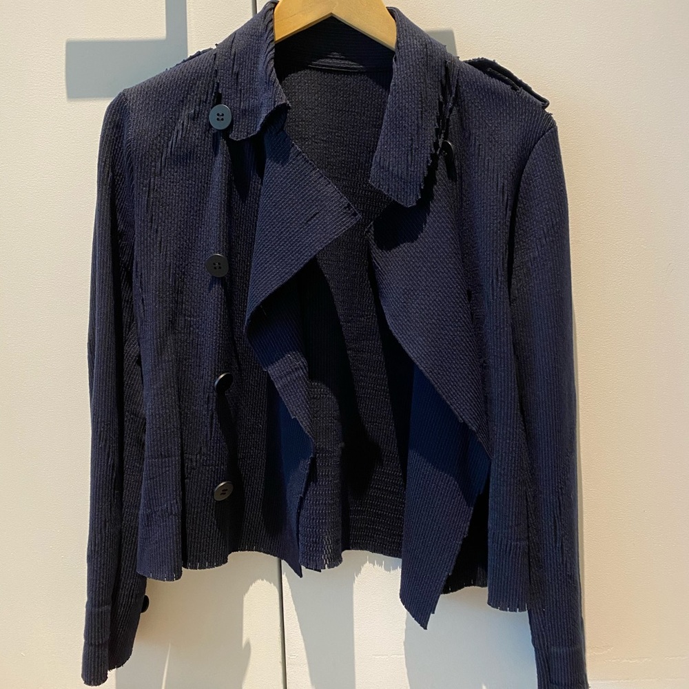 Issey Miyake Navy APOC inside jacket
